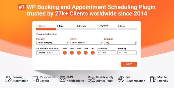 افزونه Bookly PRO برای وردپرس  
