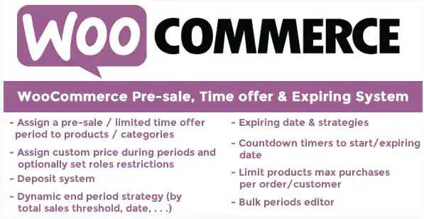 افزونه WooCommerce Pre-sale, Time offer & Expiring System برای وردپرس  