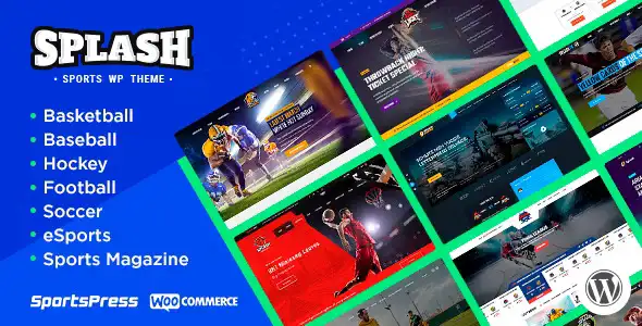 دانلود قالب ورزشی Splash برای وردپرس  